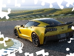 Góry, Droga, Chevrolet, Corvette