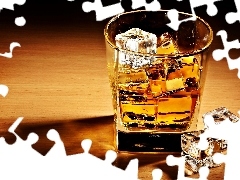 Szklaneczka, Kostki, Lodu, Whisky