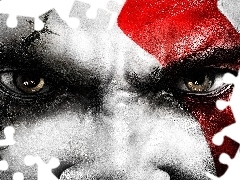 Blizna, Twarz, God Of War, Kratos