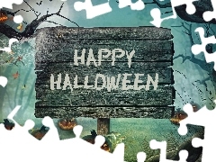 Napis, Noc, Halloween, Dynie