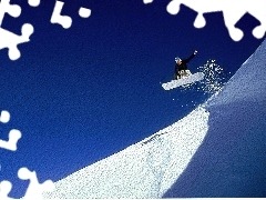 deska , śnieg, Snowbording