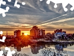 Most, Panorama Miasta, Zachód Słońca