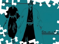 kimona, miecze, Bleach, rysunek, ludzie