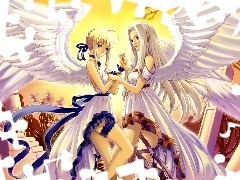 Anime, Manga, Kobiety, Fantasy, Anioły