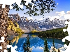 Alberta, Las, Góry, Kanada, Jezioro