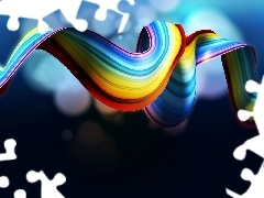 Linie, 3D, Wielokolorowe
