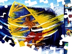morze, żagiel , Windsurfing, deska