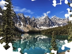 Góry, Drzewa, Jezioro