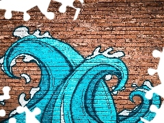 Motyw, Street art, Niebieski