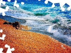 Piasek, Plaża, Morze, Brzeg