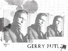 twarz, ręka, Gerard Butler