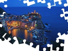 Morze, Park Narodowy Cinque Terre, Włochy, Vernazza