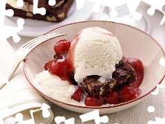 Owoce, Miseczka, Lody