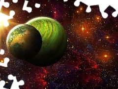 Grafika 3D, Kosmos, Planety, Słońce