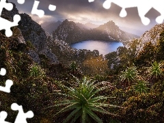 Góry, Tasmania, Jezioro Oberon, Park Narodowy Southwest, Au