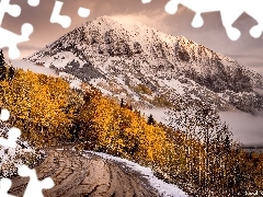 Góra Gothic Mountain, Droga, Góry, Stany Zjednoczone, Drze
