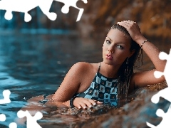 Strój kąpielowy, Woda, Kobieta, Modelka