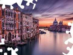 Domy, Kanał Canal Grande, Bazylika św. Marka, Włochy, Zac
