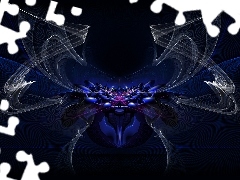 Abstrakcja, 3D, Niebieska