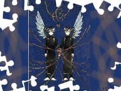 dziewczyny, napis, Clover