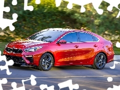 Czerwona, 2019, Bok, Kia Forte