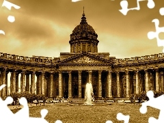 Sepia, Kolumny, Kopuła, Fontanna