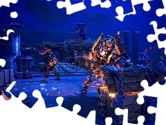 Postacie, Gra, Skrzynia, Ogień, Walka, Fortnite