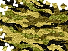 Wzór, Woodland, Kamuflaż, Wojskowy, Tekstura