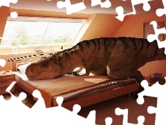 Łóżko, Dinozaur, Poddasze