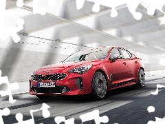 2018, Czerwona, Kia Stinger GT