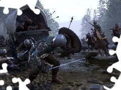 Rycerze, Gra, Wóz, Walka, Konie, Kingdom Come Deliverance