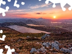 Góry Derryveagh, Jezioro Lough Greenan, Irlandia, Zachód s