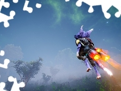 Gra, Fioletowy, Kot, Biomutant