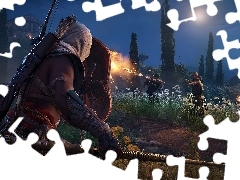 Łuk, Walka, Assassins Creed Origins, Bayek, Gra