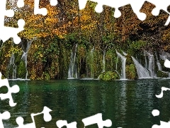 Drzewa, Jezioro, Rośliny, Park Narodowy Jezior Plitwickich,