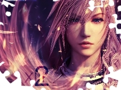Dziewczyna, Włosy, Final Fantasy, Różowe