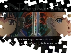 Noir, ludzie, miecze, twarze