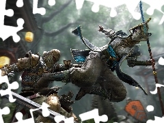 For Honor, Samuraj Nobushi, Rycerz, Walka