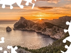 Morze, Wybrzeże, Wyspa Majorka, Góry Serra de Tramuntana, 