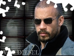 okulary, broda, Vin Diesel