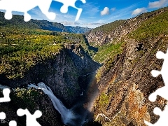 Wodospad Voringsfossen, Góry, Region Hordaland, Norwegia, S