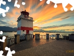 Góry, Latarnia morska, Vancouver, Brockton Point, Morze, Ws