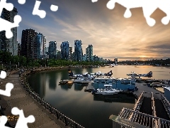 Promenada, Przystań, Wodnosamoloty, Vancouver, Wieżowce, Z