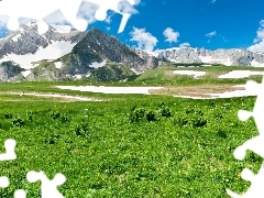 Chmury, Góry, Trawa