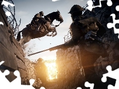 Żołnierz, Koń, Battlefield 1, Okopy, Gra
