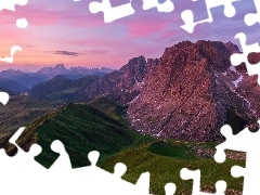 Dolomity, Góry, Góra Marmolada, Punta Penia, Belluno, Wło