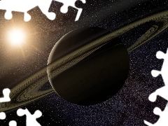 Planeta, Pierścień, Grafika, Saturn