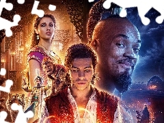 Aktorzy, Aladyn, Księżniczka, Will Smith, Aktorka, Film, Aladdin, Plakat, Mena Massoud, Naomi Scott