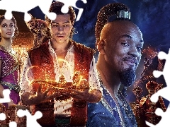 Aladyn, Film, Aladdin, Księżniczka, Mena Massoud, Will Smith, Naomi Scott, Aktorzy, Aktorka