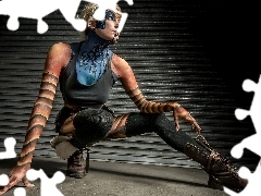 Malowane, Kobieta, Koszulka, Buty, Ciało, Bodypainting
